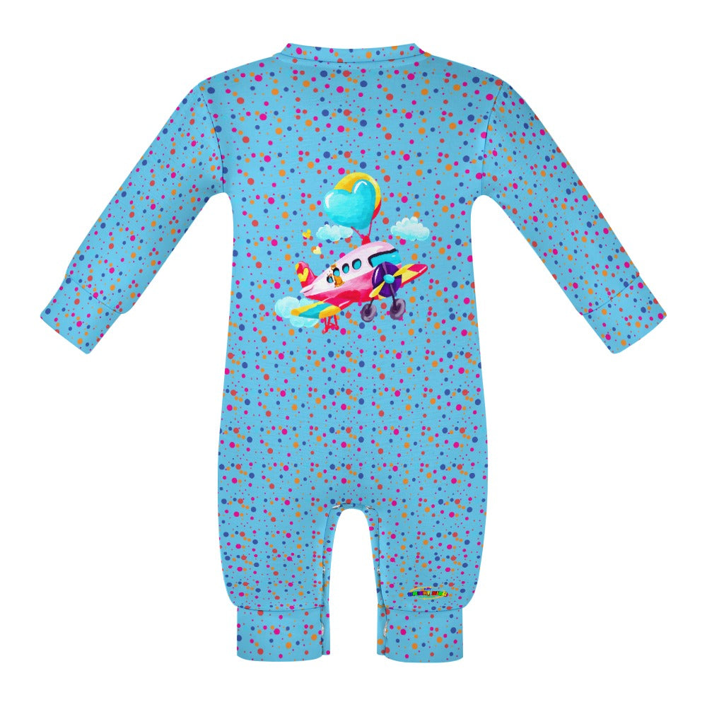 Cute Airplane Graphic  Baby Romper-My Bright Side Clothing