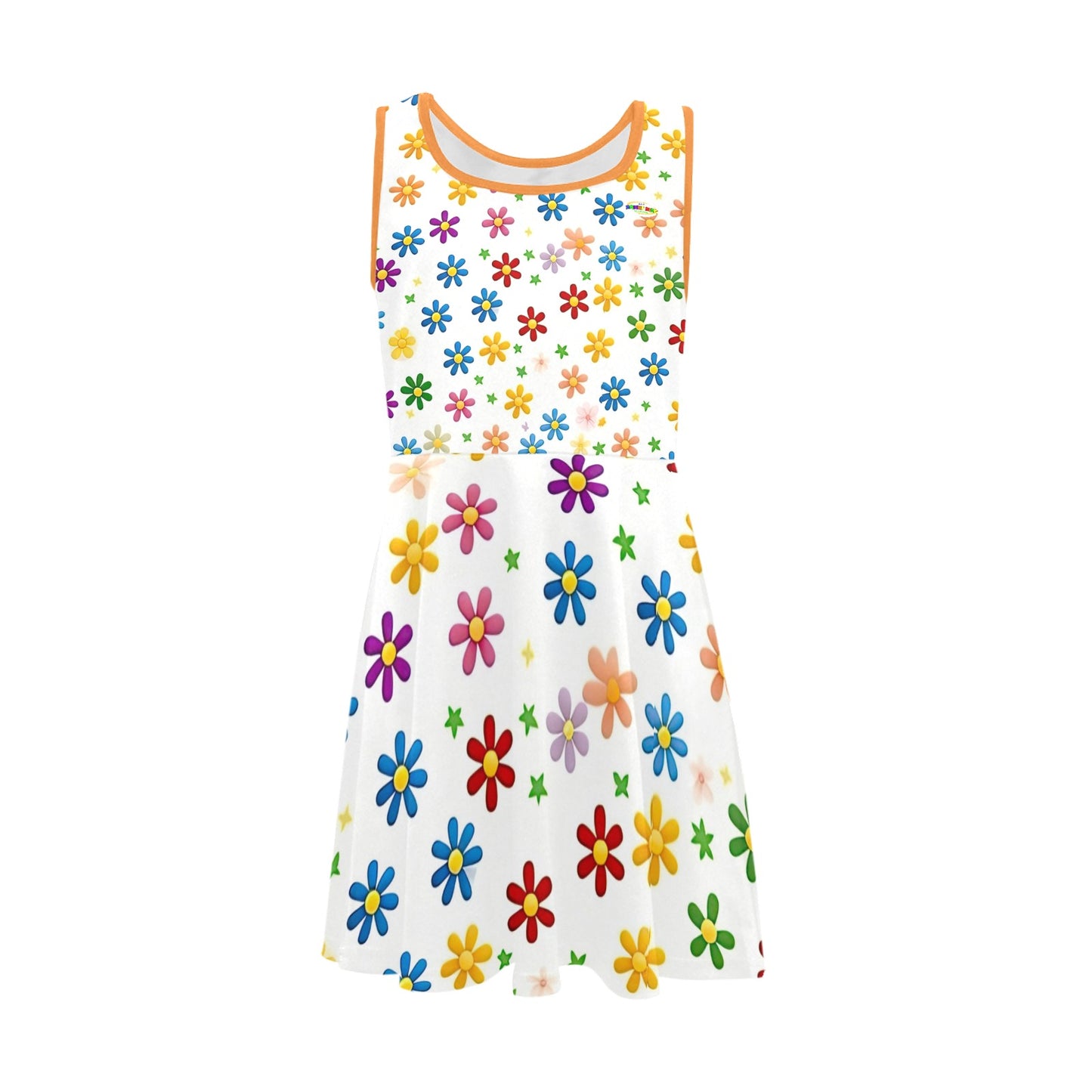 Beautiful Rainbow Floral Children's Sleeveless Sundress -My Bright Side Clothing