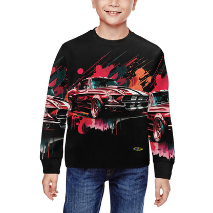 Vintage Sports Racing Car Children's Crew neck Sweatshirt  -My Bright Side Clothing