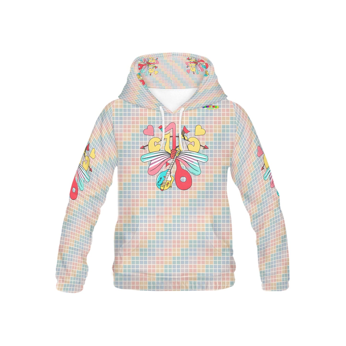 Pastel Music Pattern and Graphic Children's Hoodie-My Bright Side Clothing