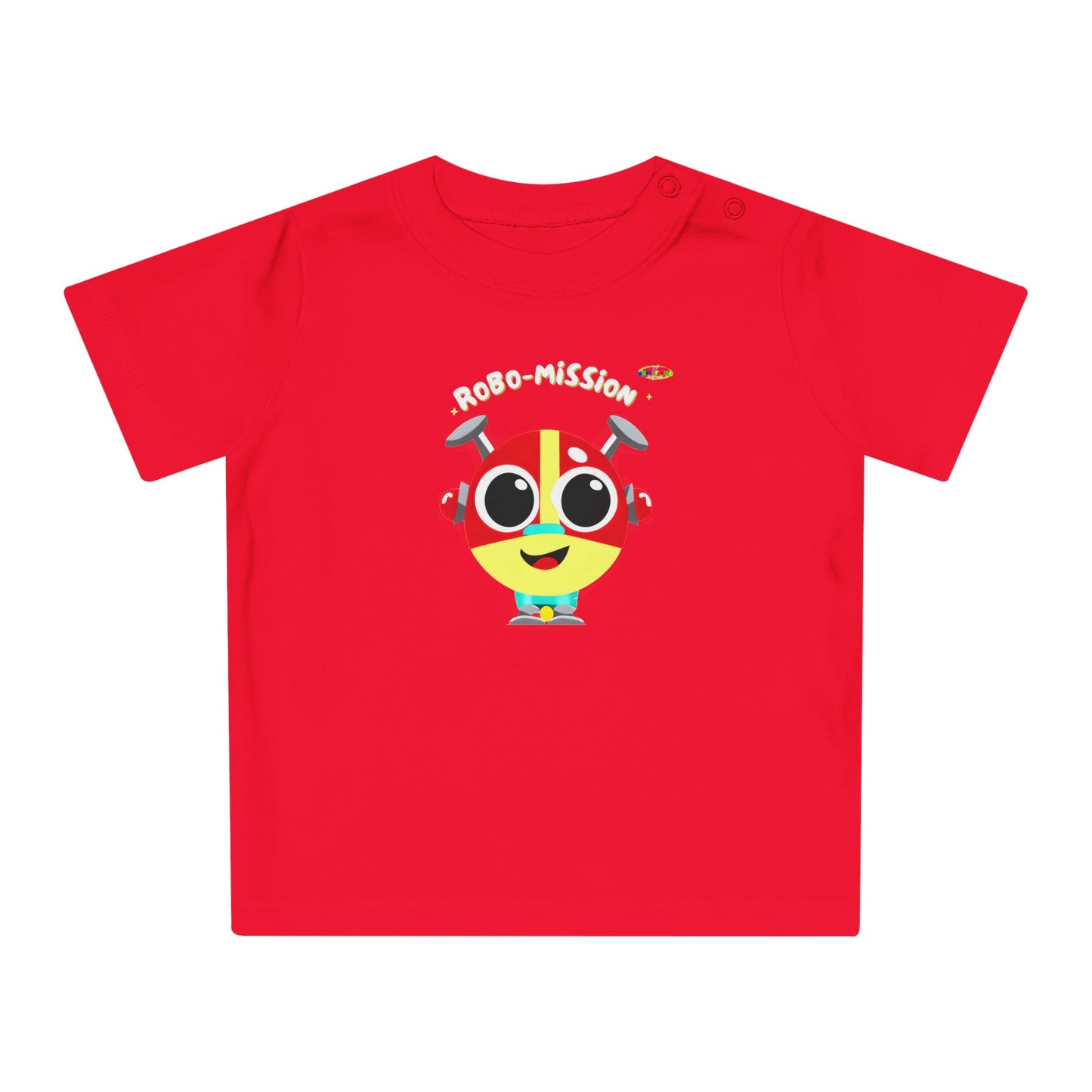 Cute little Robo Mission Robot Logo Baby T-Shirt -MyBrightSideClothing