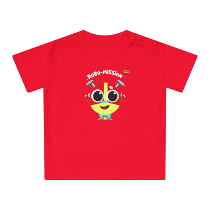 Cute little Robo Mission Robot Logo Baby T-Shirt -MyBrightSideClothing