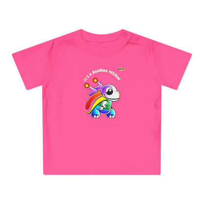 Cute Its a roaring mission super dino Logo Baby T-Shirt -MyBrightSideClothing