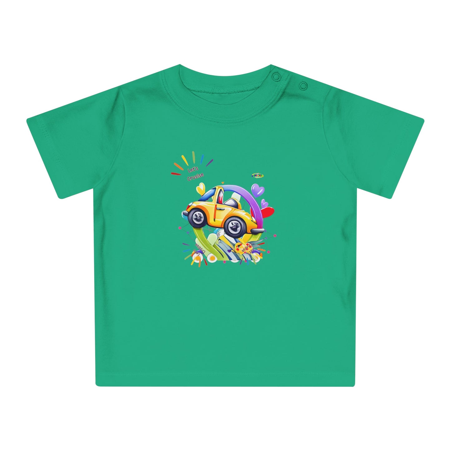 Cute Lets Cruise Car Graphic Baby T-Shirt-My Bright Side Clothing