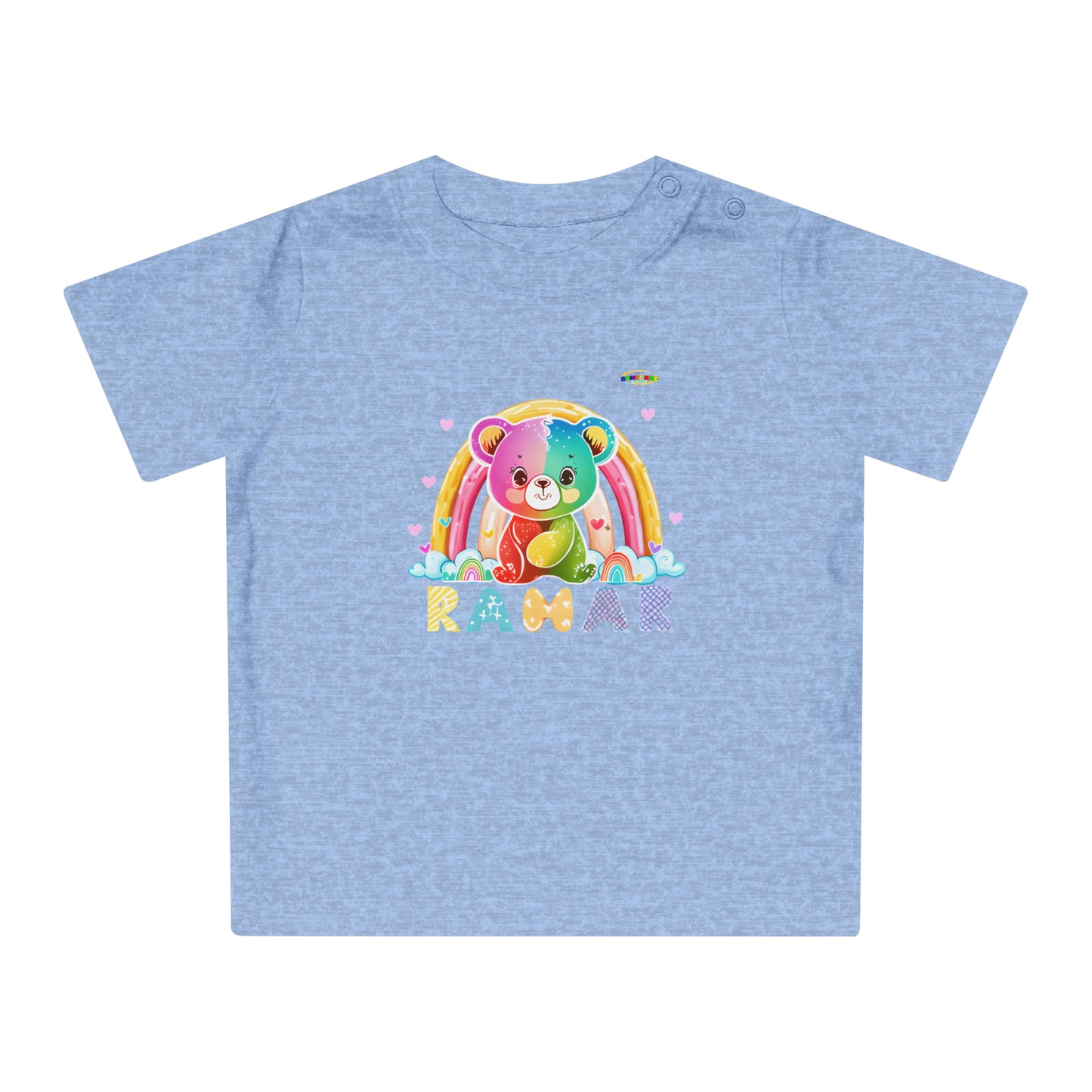 Cute Rainbow Teddy Bear Baby T-Shirt--My Bright Side Clothing