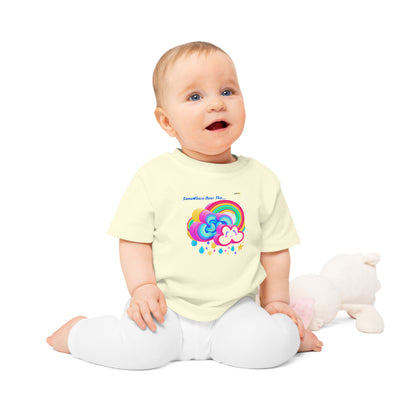 Cute Pastel Somewhere Over The Rainbow Baby T-Shirt-My Bright Side Clothing