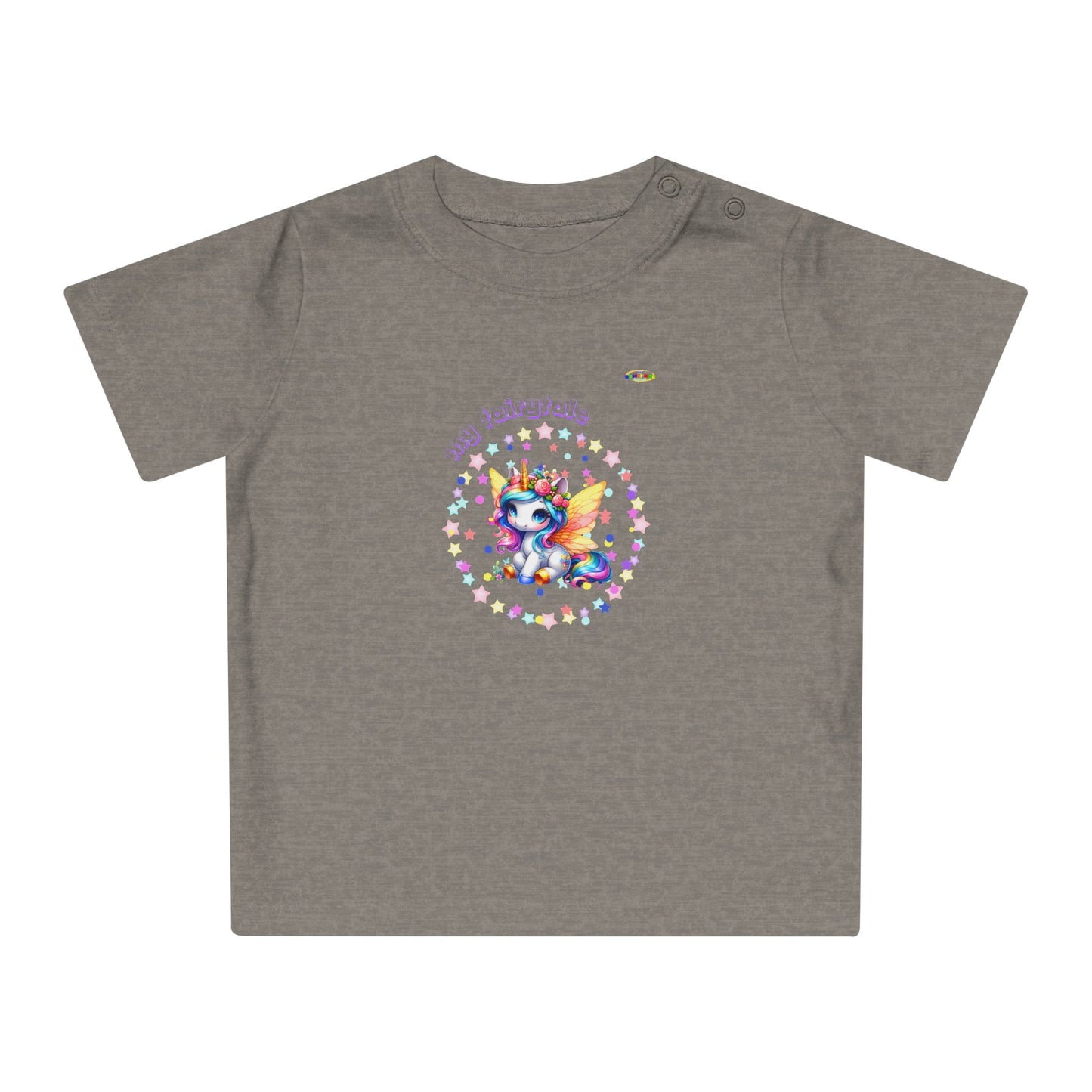 Cute My Fairy tale colourful baby unicorn logo Baby T-Shirt-My Bright Side Clothing