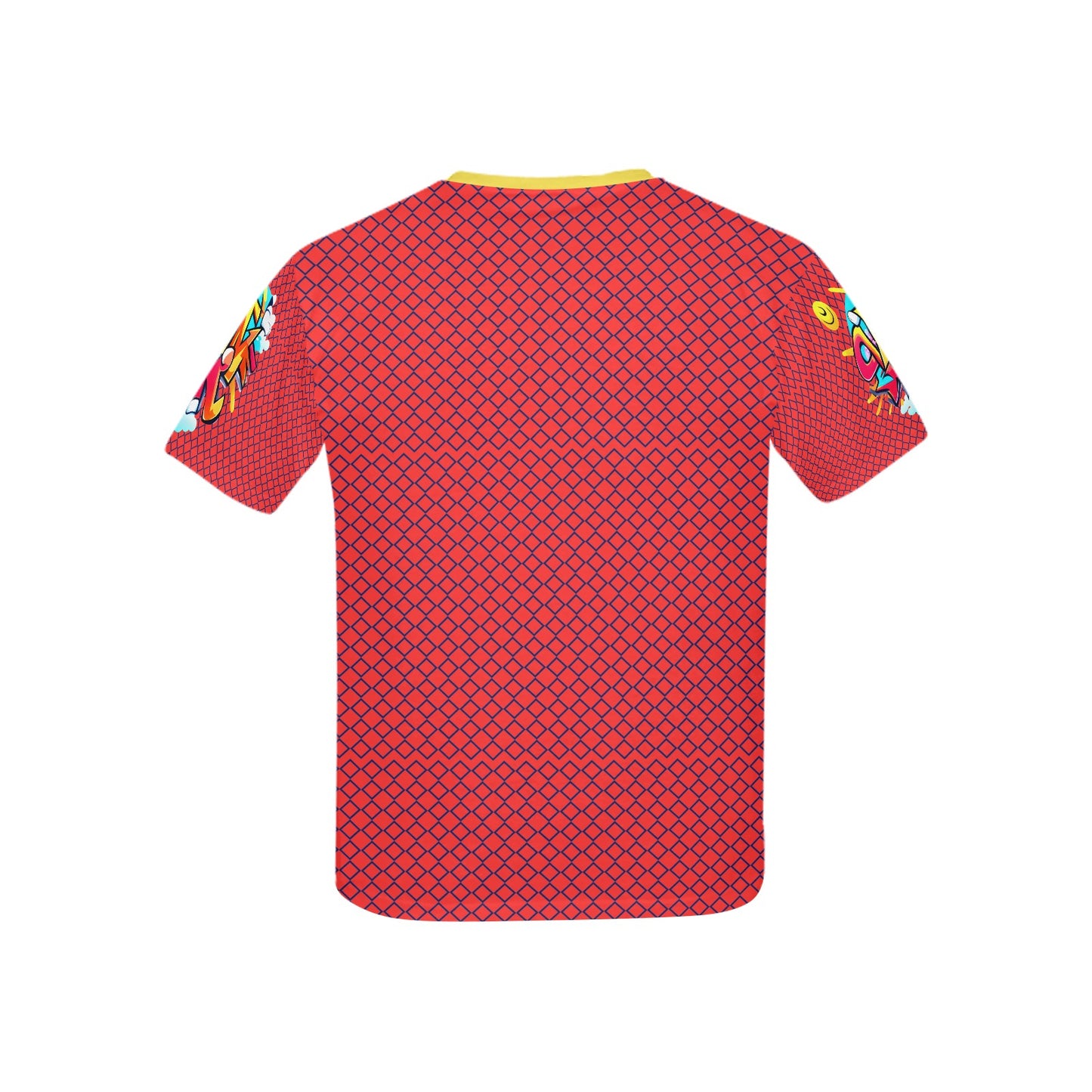 Red Fun Alphabet Graffiti Pattern Children's T-shirt-My Bright Side Clothing