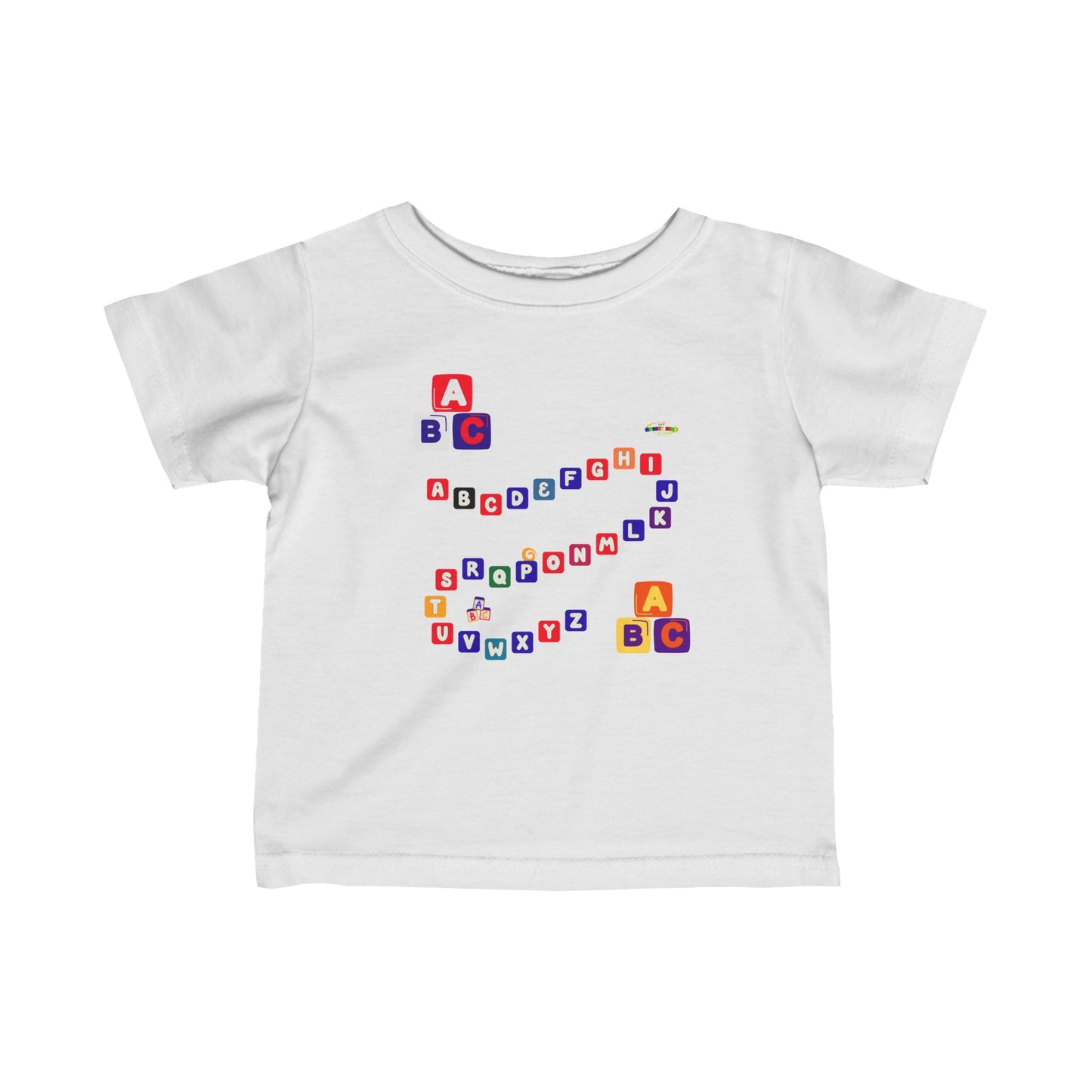 Cute Alphabet maze Infant Fine Jersey Tee-My Bright Side Clothing