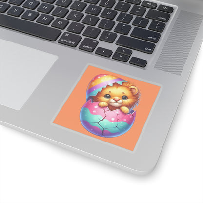 Cute and Sweet Little Tiger Easter Egg -Kiss-Cut Sticker-My Bright Side Clothing