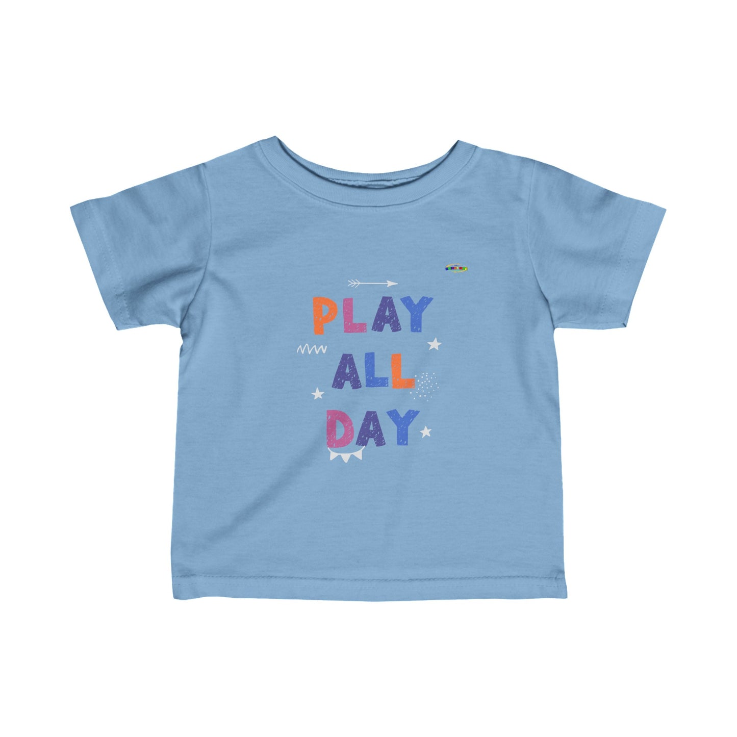 Play All Day Logo Infant Fine Jersey Tee-My Bright Side Clothing