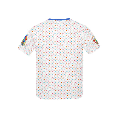 Beautiful Rainbow Heart Pattern and Graphic-Children's T-shirt My Bright Side Clothing