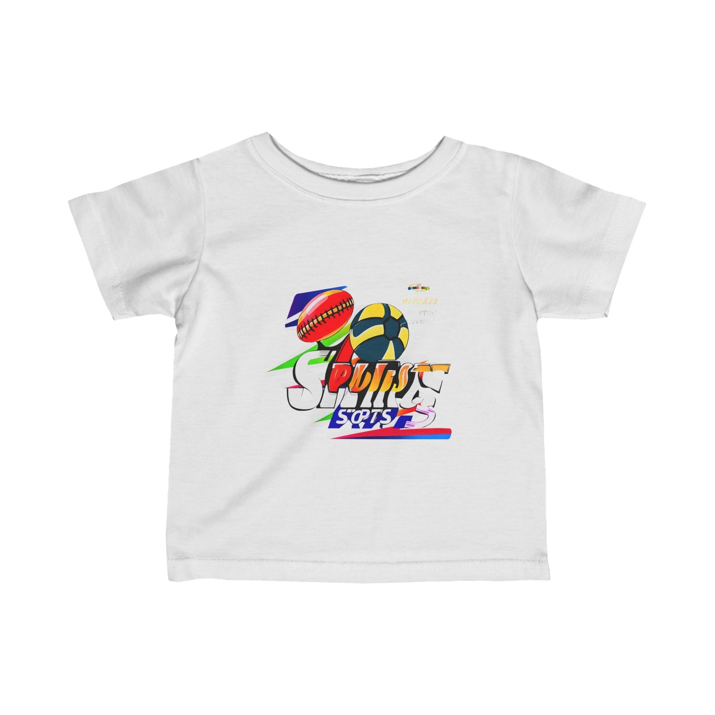 Cute Sports Logo Infant Fine Jersey Tee-My Bright Side Clothing