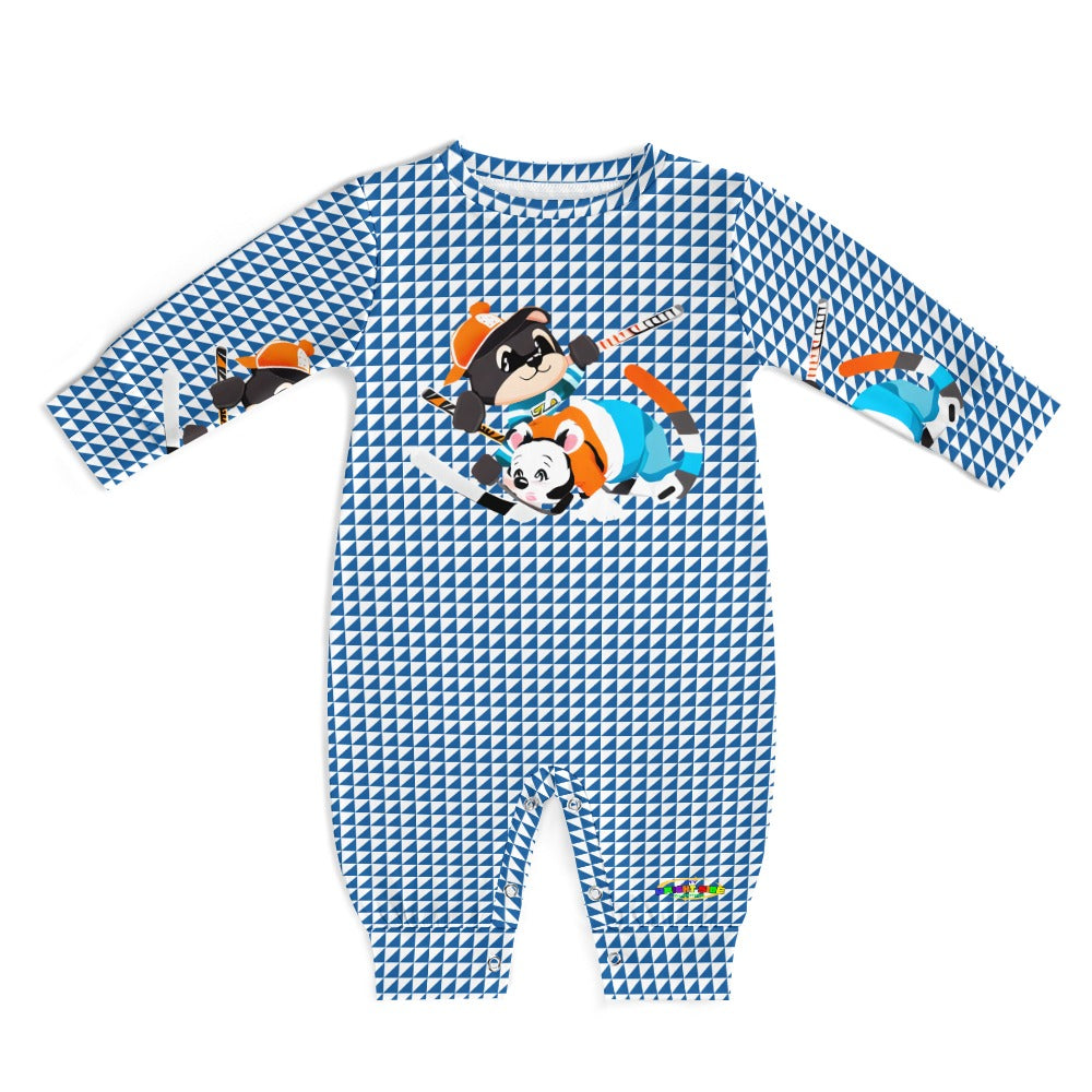 Cute Cartoon Animals Hockey Theme Baby Romper-My Bright Side Clothing