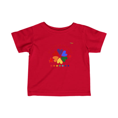 Cute My Love is Colourful heart logo Infant Fine Jersey Tee-My Bright Side Clothing