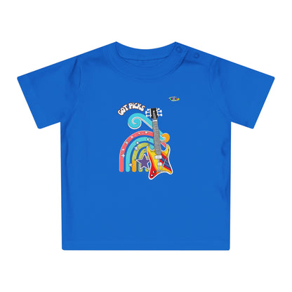 Got Picks cute rainbow guitar logo Fleece Baby T-Shirt-MyBrightSideClothing