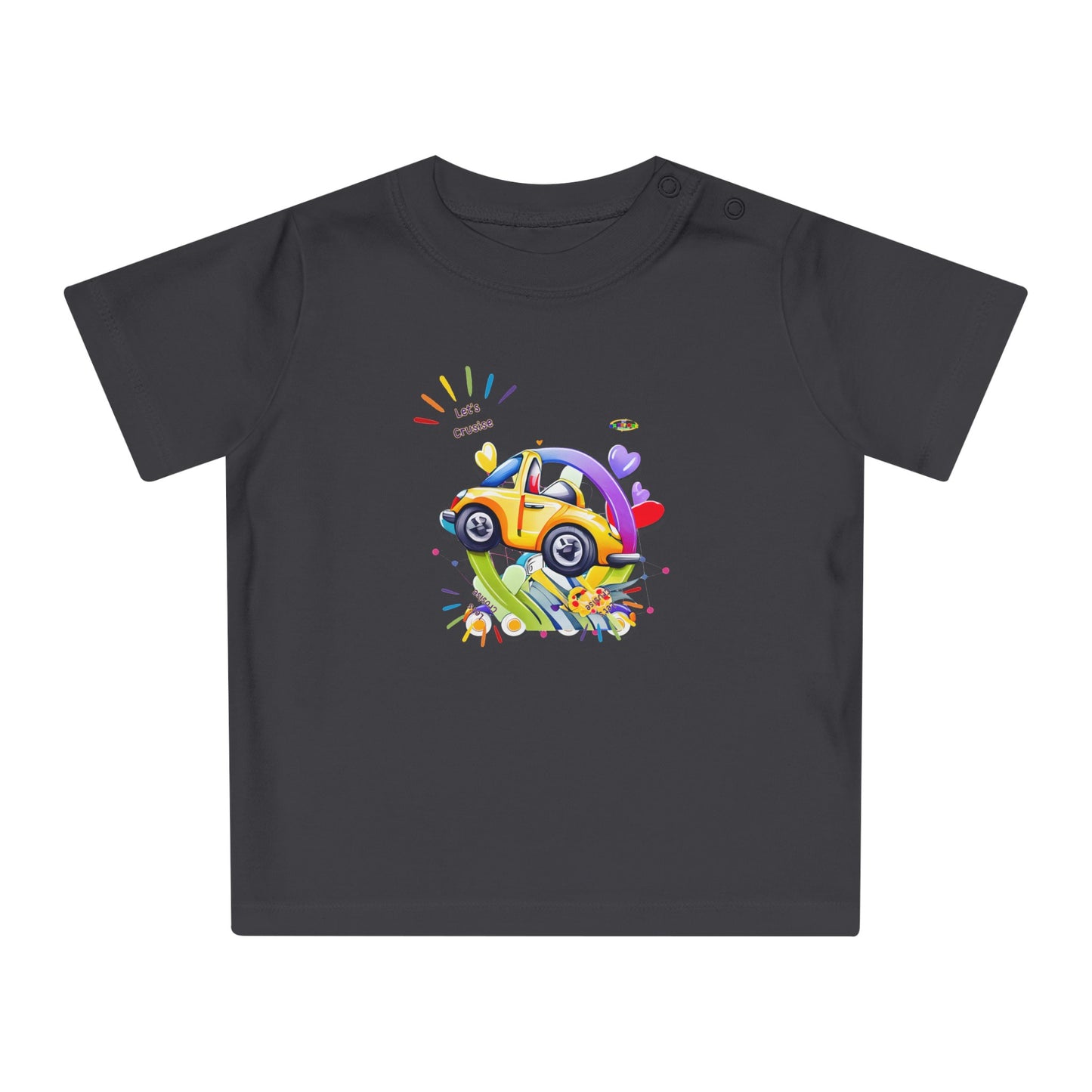 Cute Lets Cruise Car Graphic Baby T-Shirt-My Bright Side Clothing