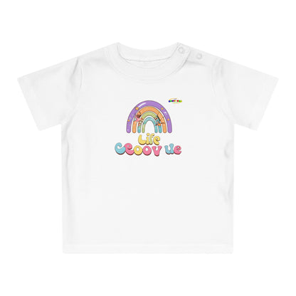 Cute Groovin Life Rainbow Logo Baby T-Shirt -MyBrightSideClothing