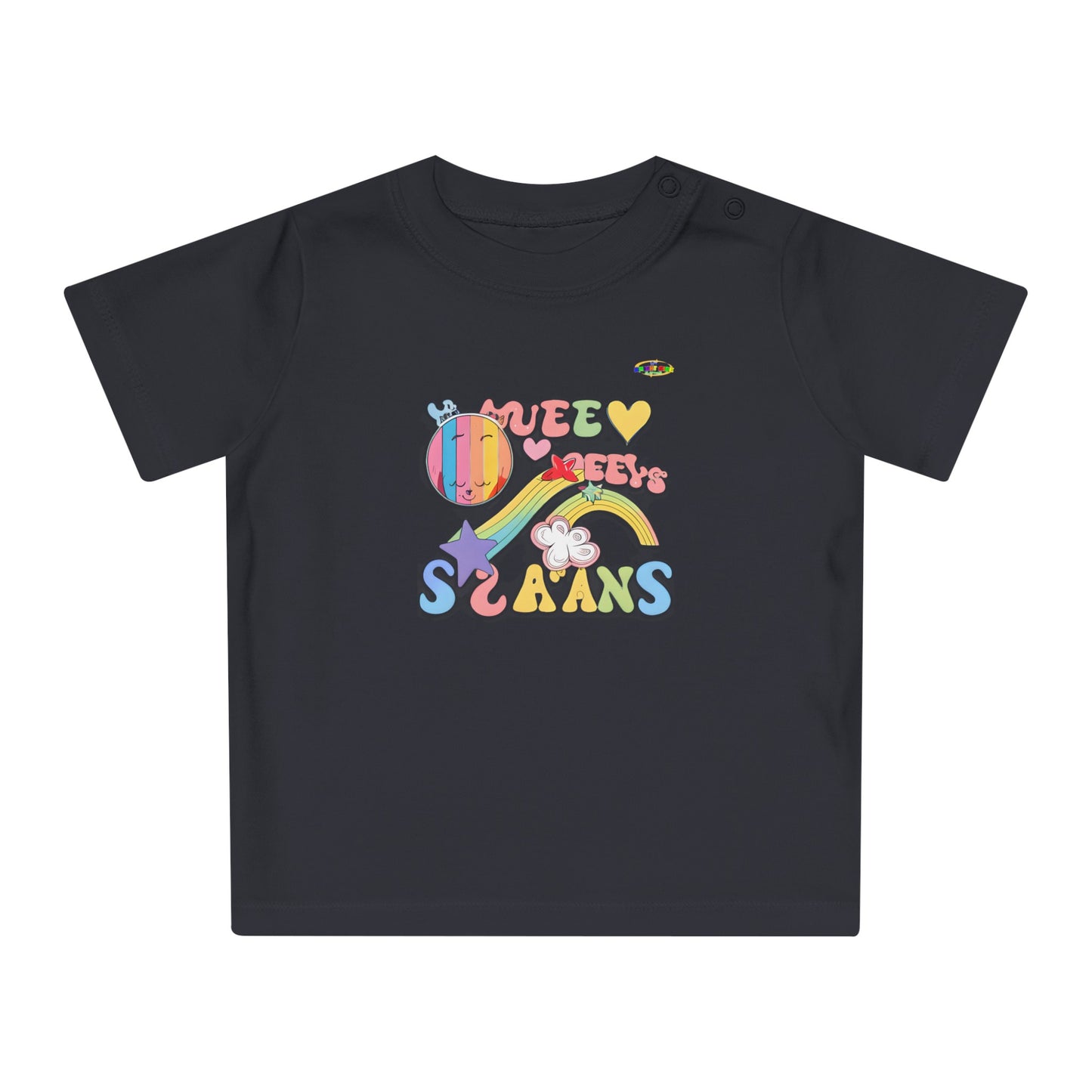 Groovy Rainbow Music Logo Baby T-Shirt--My Bright Side Clothing