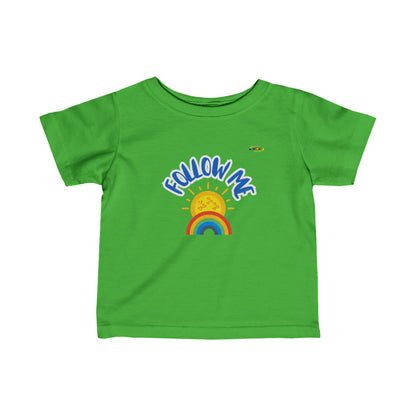 Cute Follow Me Rainbow and Sun Logo-Infant Fine Jersey Tee-My Bright Side Clothing