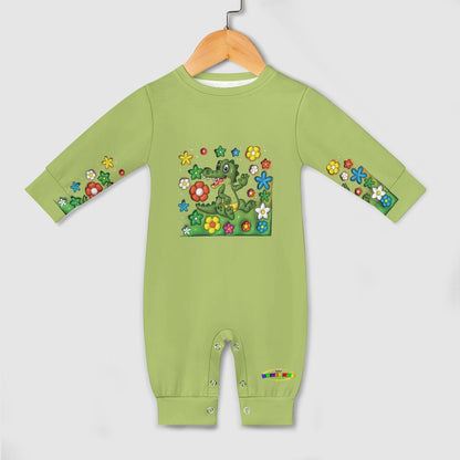 Cute Colourful Cartoon Alligator Baby Romper-My Bright Side Clothing