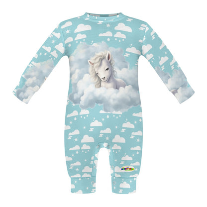 Cute Baby Unicorn and Cloud Pattern Baby Romper-My Bright Side Clothing