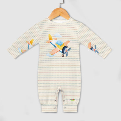 Cute Pastel Airplane Graphic Baby Romper -My Bright Side Clothing