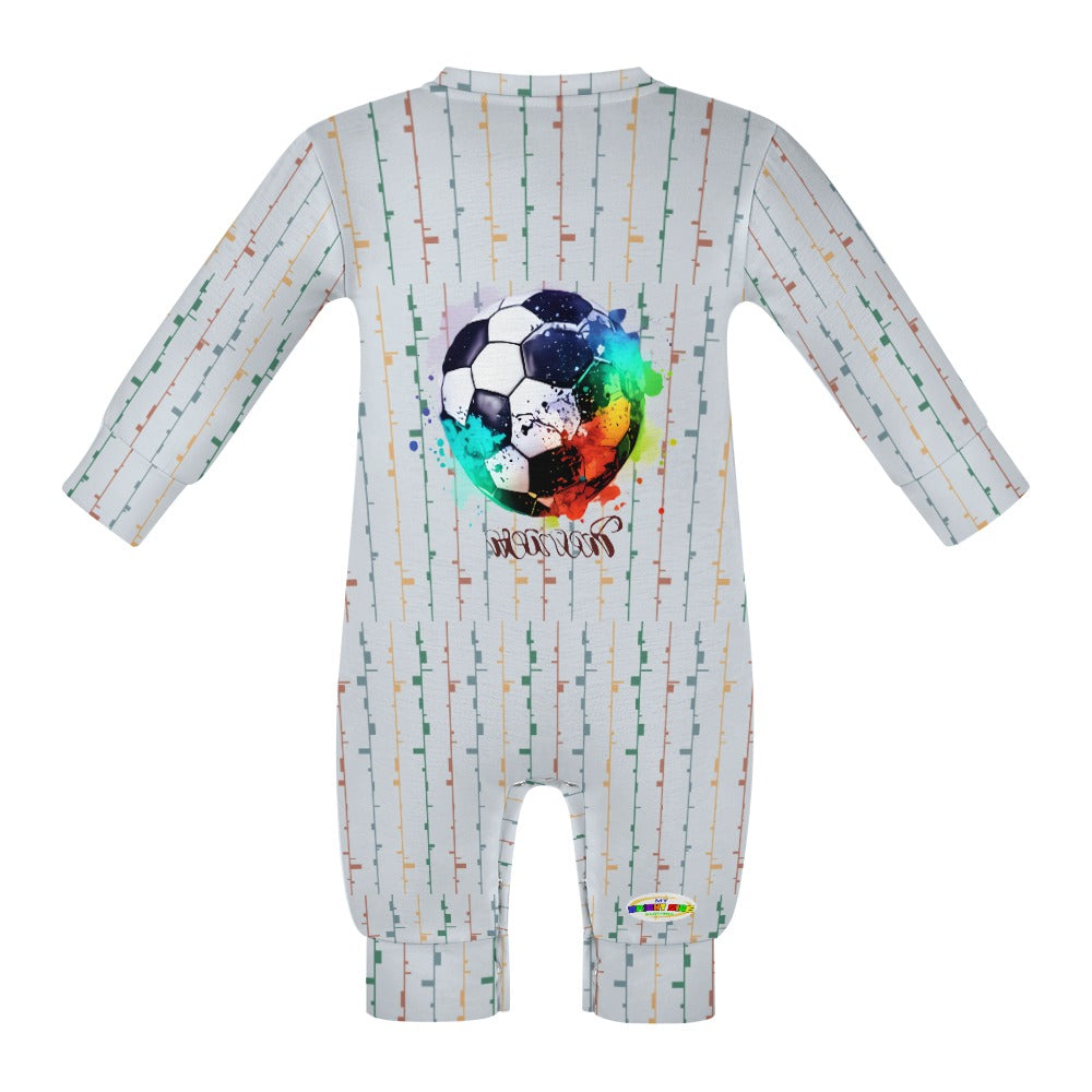 Colourful Soccer Theme  Baby Romper-My Bright Side Clothing