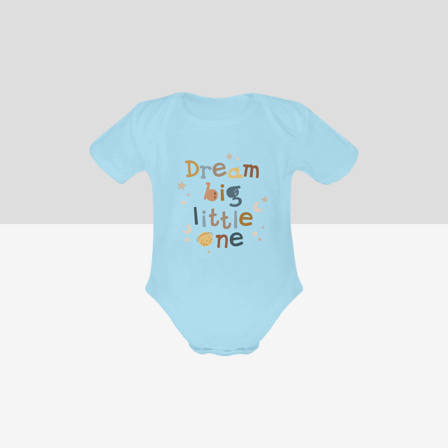 Baby Powder Organic Short Sleeve Bodysuit Dream Big Little One Neutral