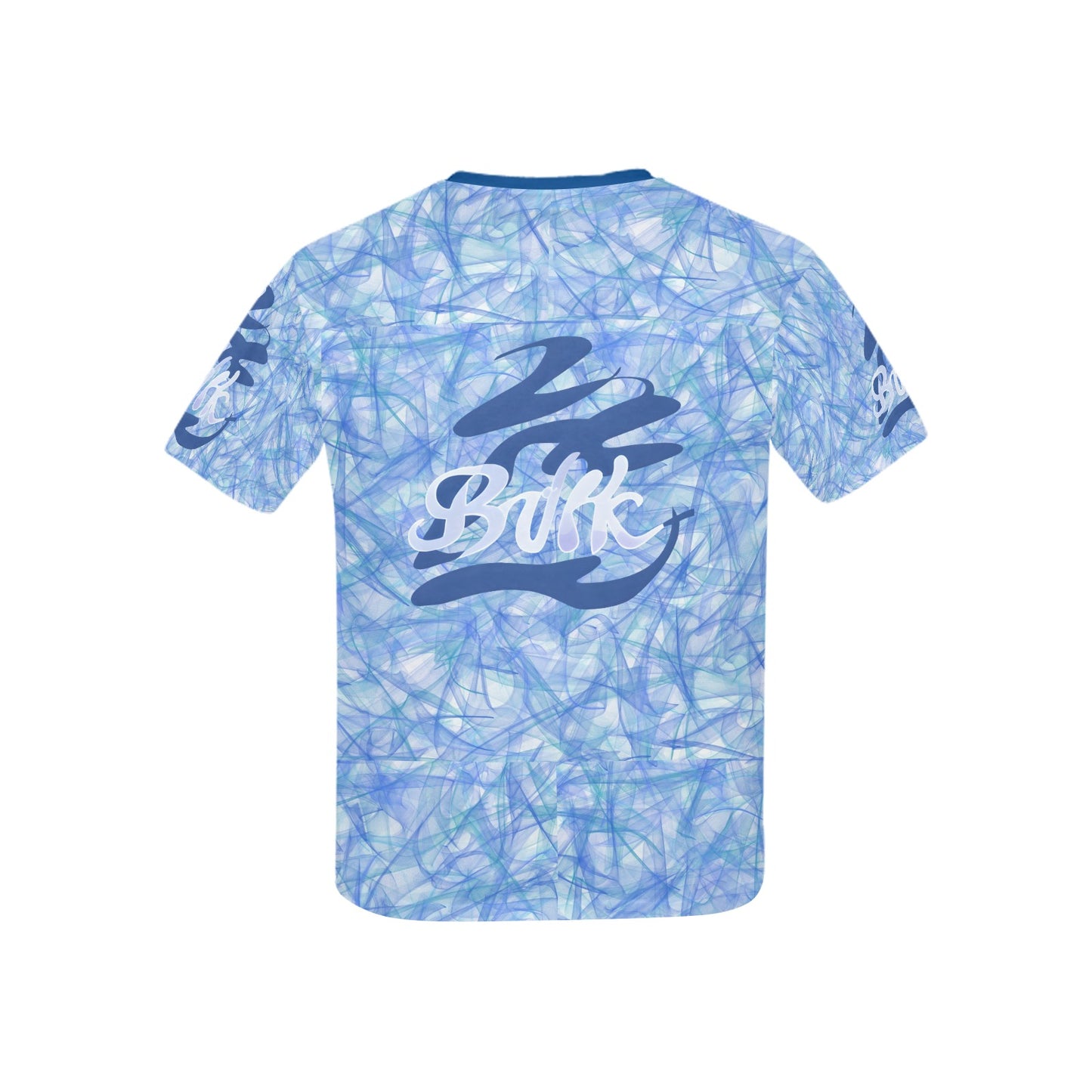 Blue Abstract Pattern and Logo Children's T-shirt-My Bright Side Clothing