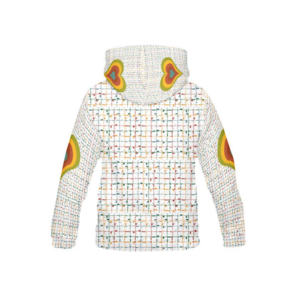 Heart Pattern and Graphic Children's Hoodie-My Bright Side Clothing