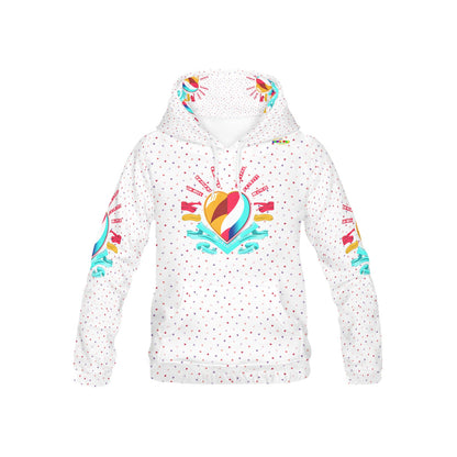 Rainbow Heart Pattern and Graphic Children's Hoodie-My Bright Side Clothing