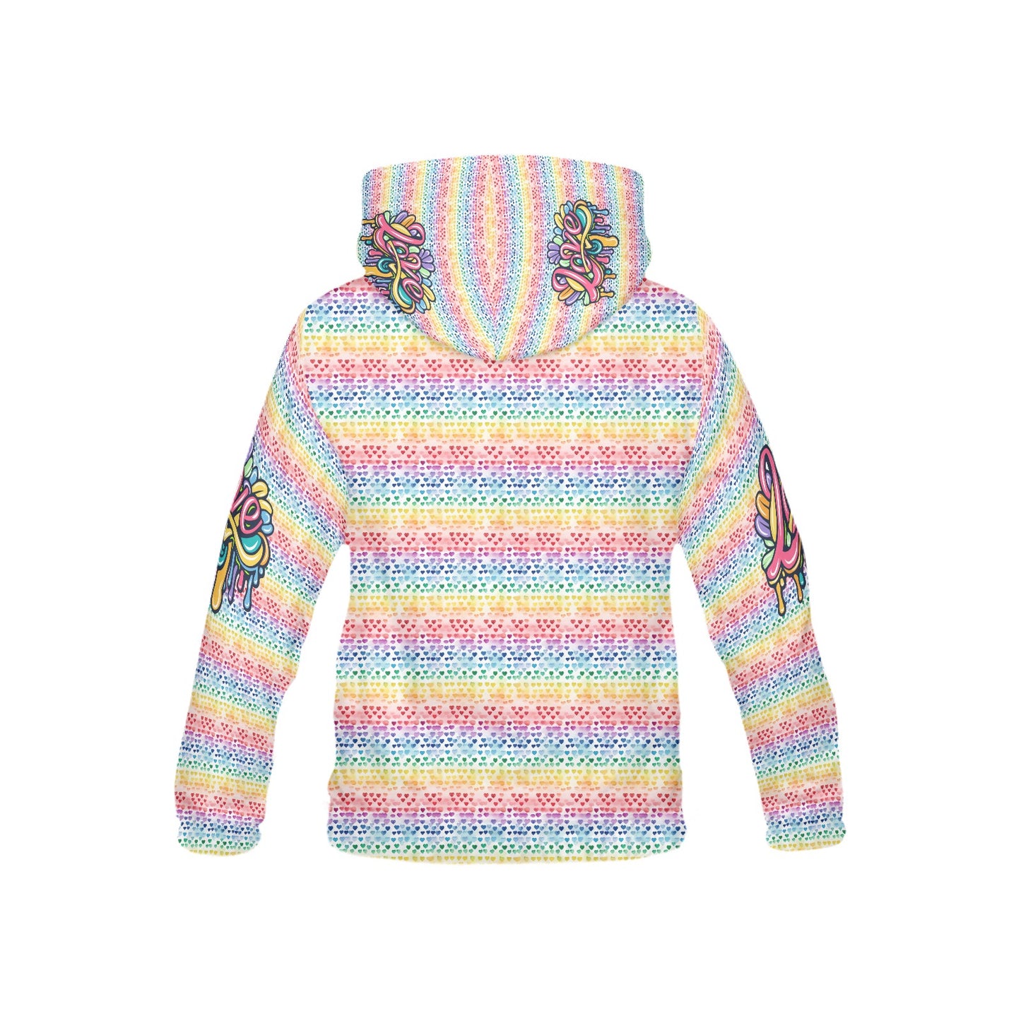 Beautiful Rainbow Love Pattern Children's Hoodie-My Bright Side Clothing