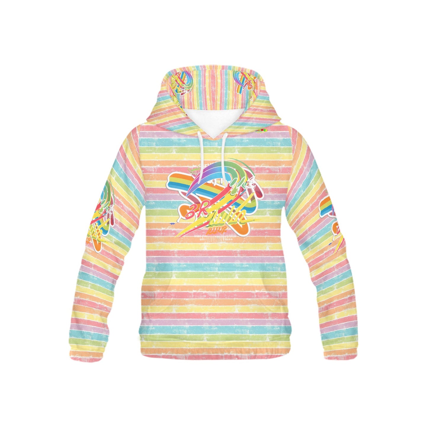 Rainbow Grunge Bright Life Logo Children's Hoodie-My Bright Side Clothing