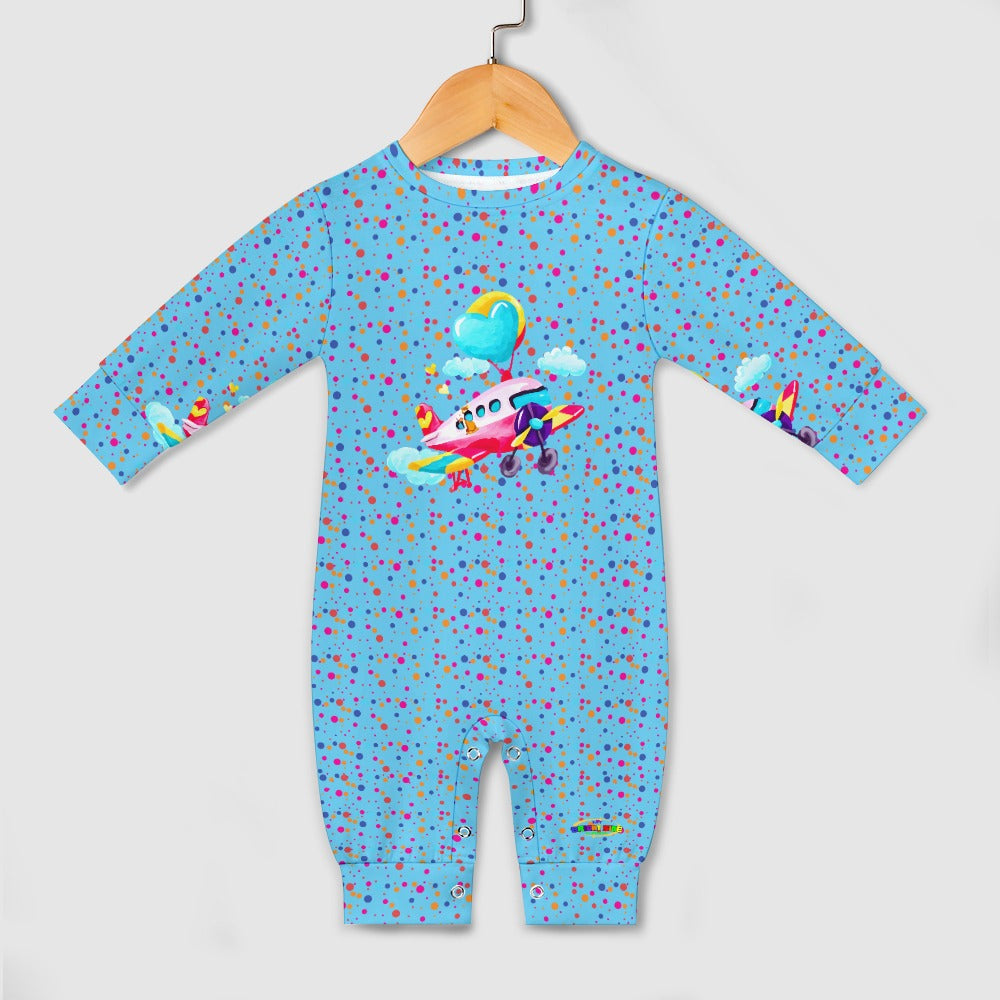 Cute Airplane Graphic  Baby Romper-My Bright Side Clothing