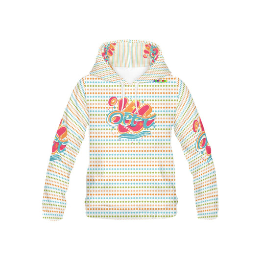 Pastel Rainbow Retro Bright mind bright life subliminal message Pattern and Logo Children's Hoodie-My Bright Side Clothing