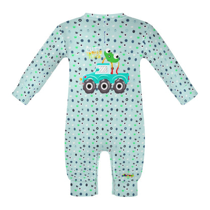 Little Monster Truck Graphic Baby Romper-My Bright Side Clothing