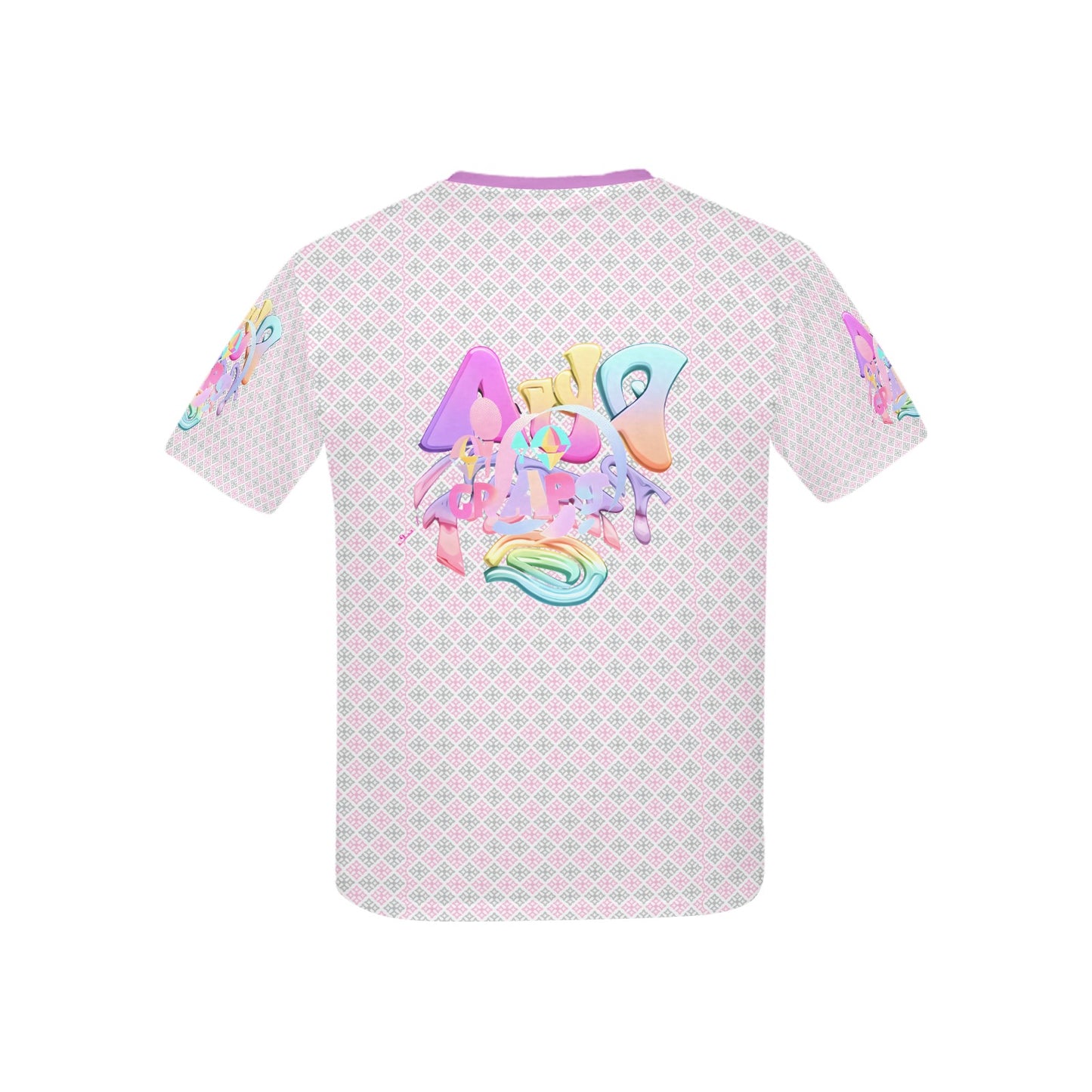 Pastel Alphabet Graffiti Pattern and Graphic Children's T shirt -My Bright Side Clothing