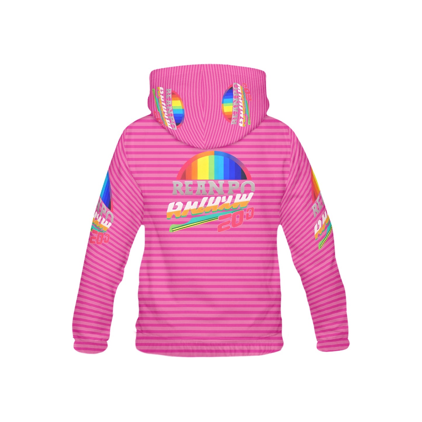 Pink Rainbow Summer Fun Pattern and Graphic Children's Hoodie-My Bright Side Clothing