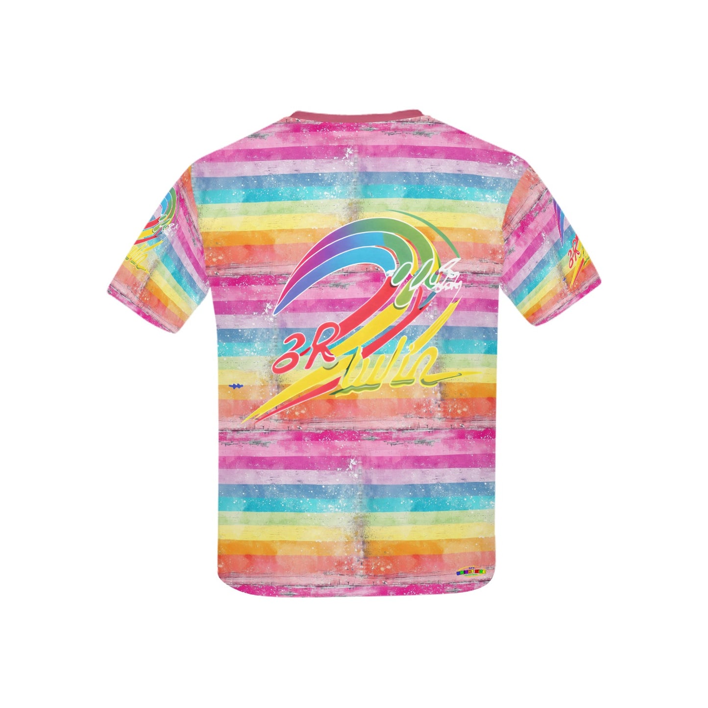 Rainbow Grunge Bright Life Logo Children's T-Shirt-My Bright Side Clothing