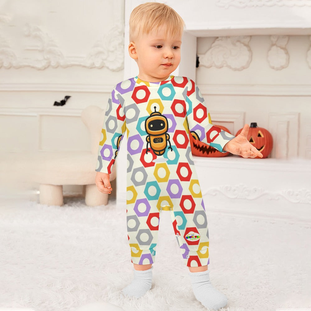 Cute Robots Pattern Baby Romper-My Bright Side Clothing