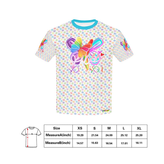 Beautiful Rainbow Flower and Butterfly Pattern and Graphic-My Bright Side Clothing