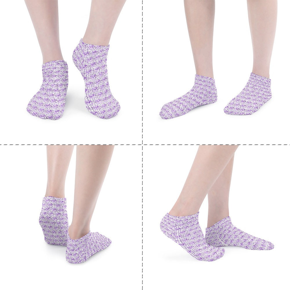 Purple heart and stripes Pattern Children's Comfortable Socks -5 Pairs -MyBrightSideClothing