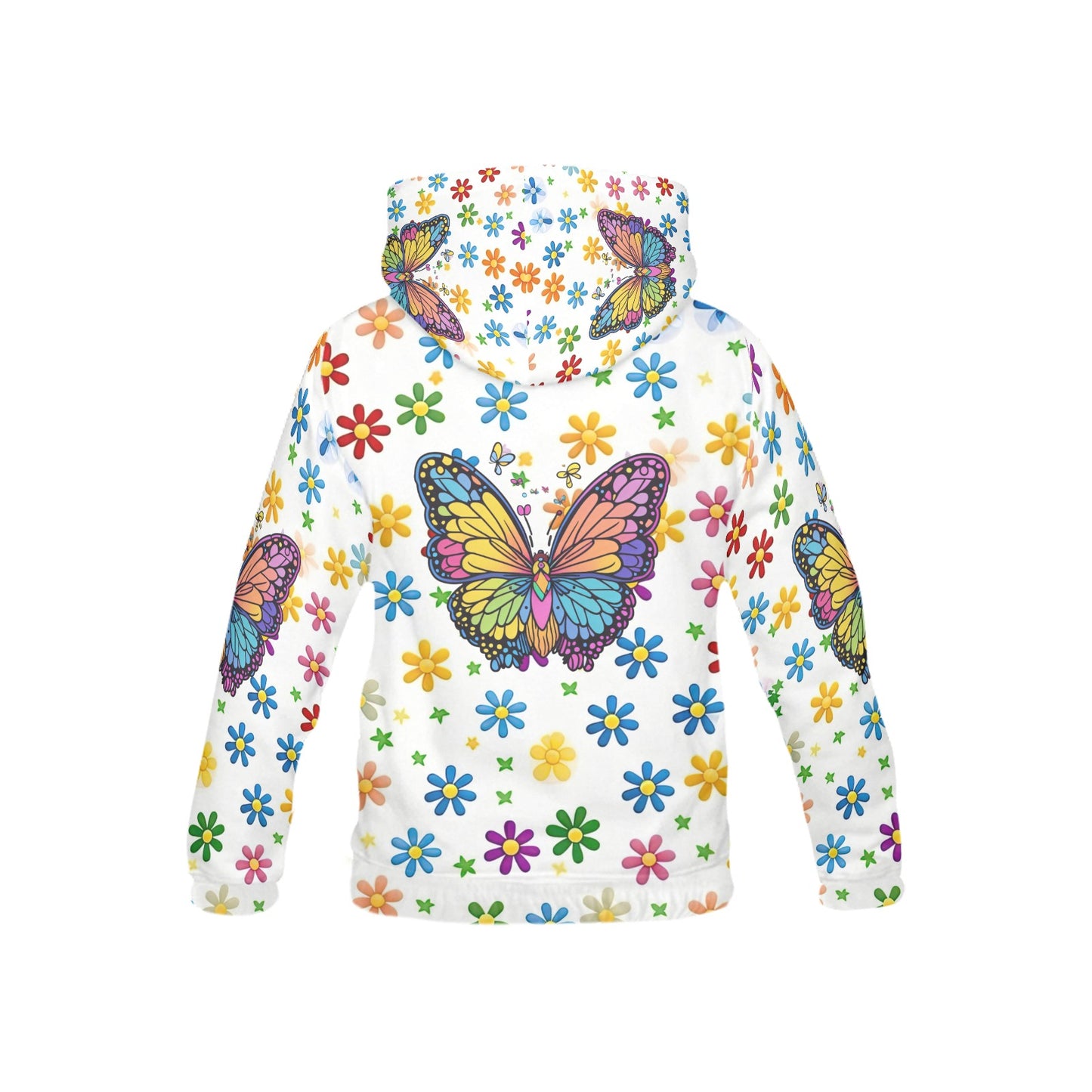 Beautiful Rainbow Floral Butterfly Children's Hoodie -My Bright Side Clothing