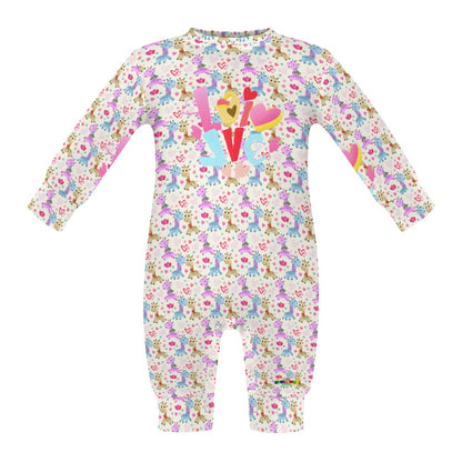 Cute Love Giraffe Pattern Baby Romper-My Bright Side Clothing