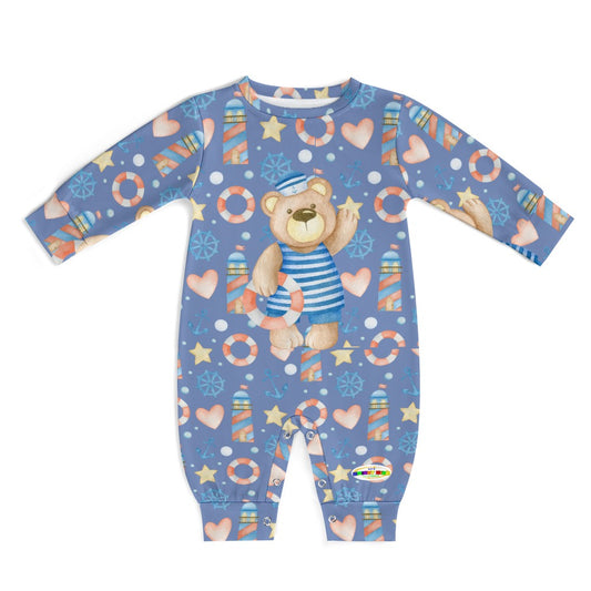 Cute Sailing Teddy Bear Baby Romper-My Bright Side Clothing