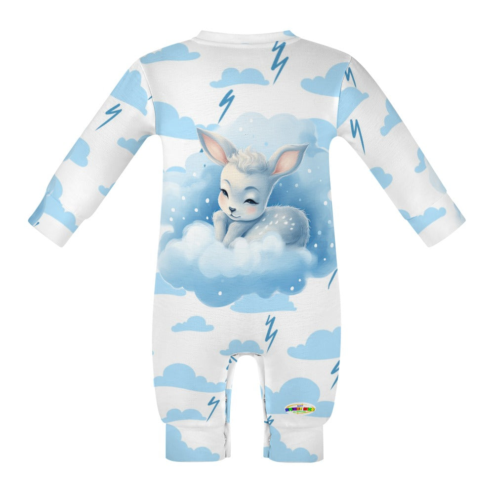 Cute Little Deer and Cloud Pattern Baby Romper-My Bright Side Clothing