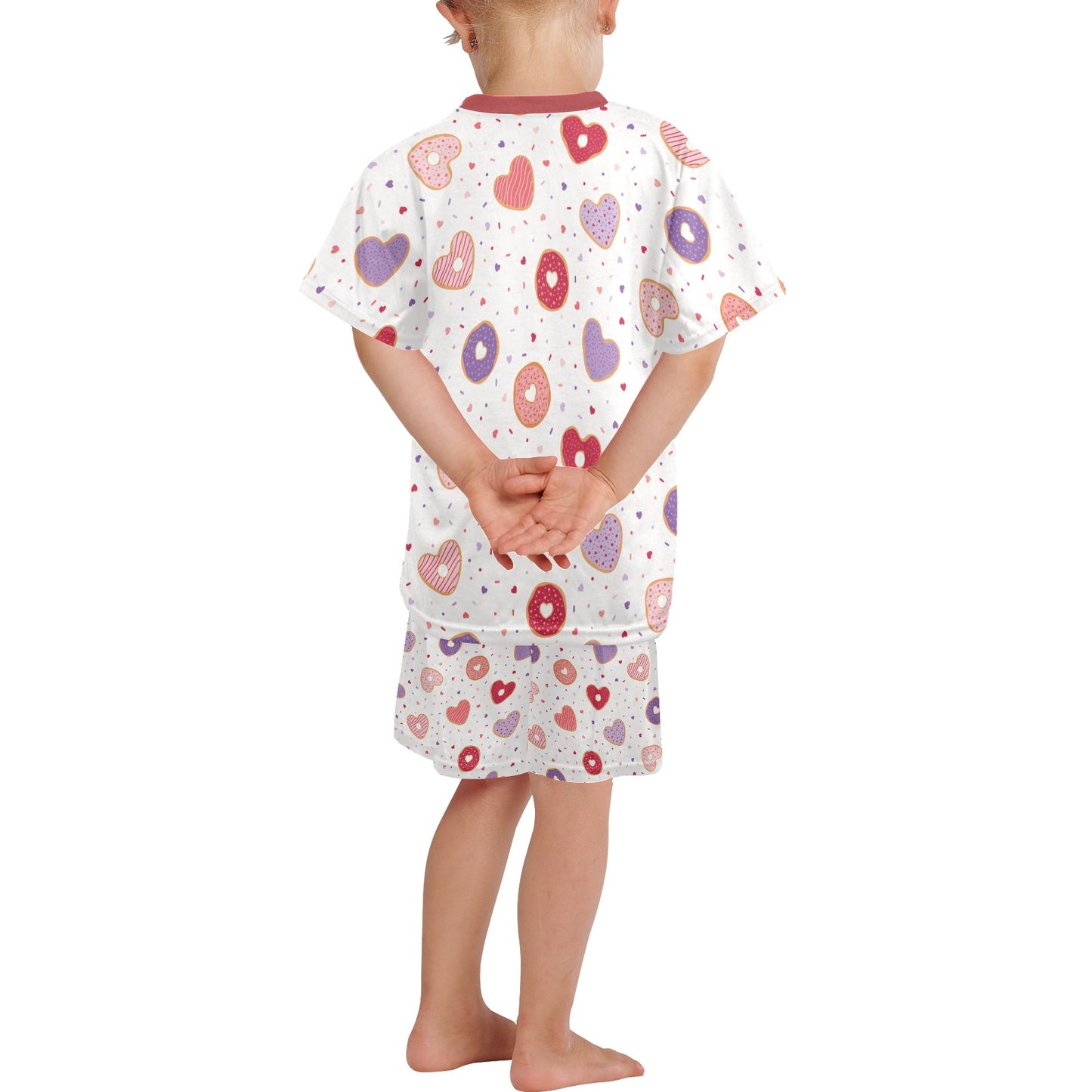 Toddler Girls Short Pajama Set Hearts & Hugs