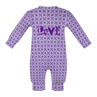 Purple XOXO Love Baby Romper-My Bright Side Clothing