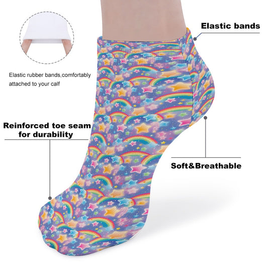 Rainbow Star Pattern Children's Comfortable Socks -5 Pairs -MyBrightSideClothing